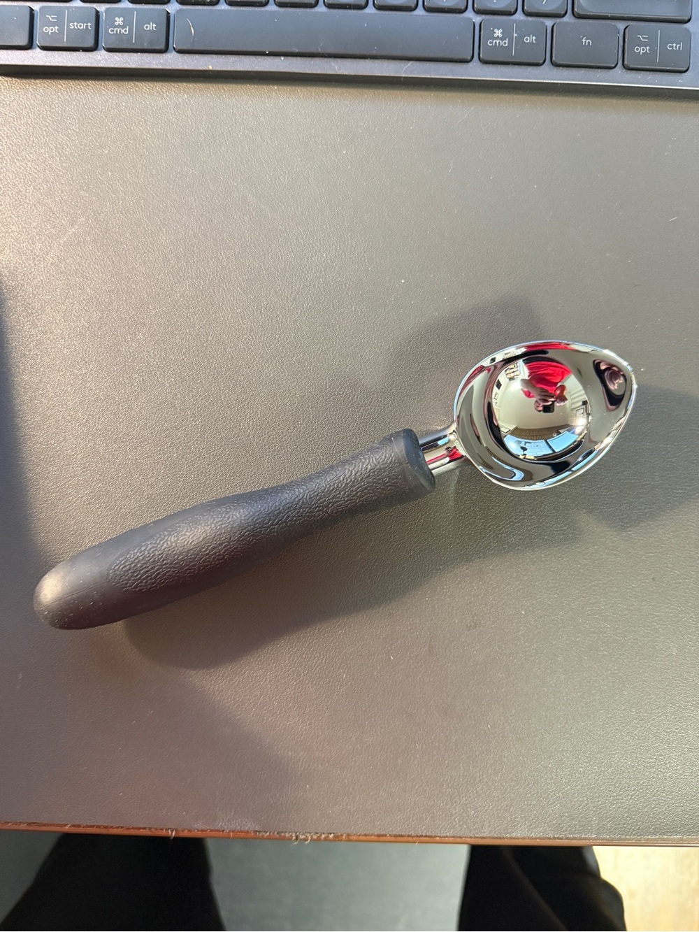 Cutco Black Handle Stainless Ice Cream Scoop